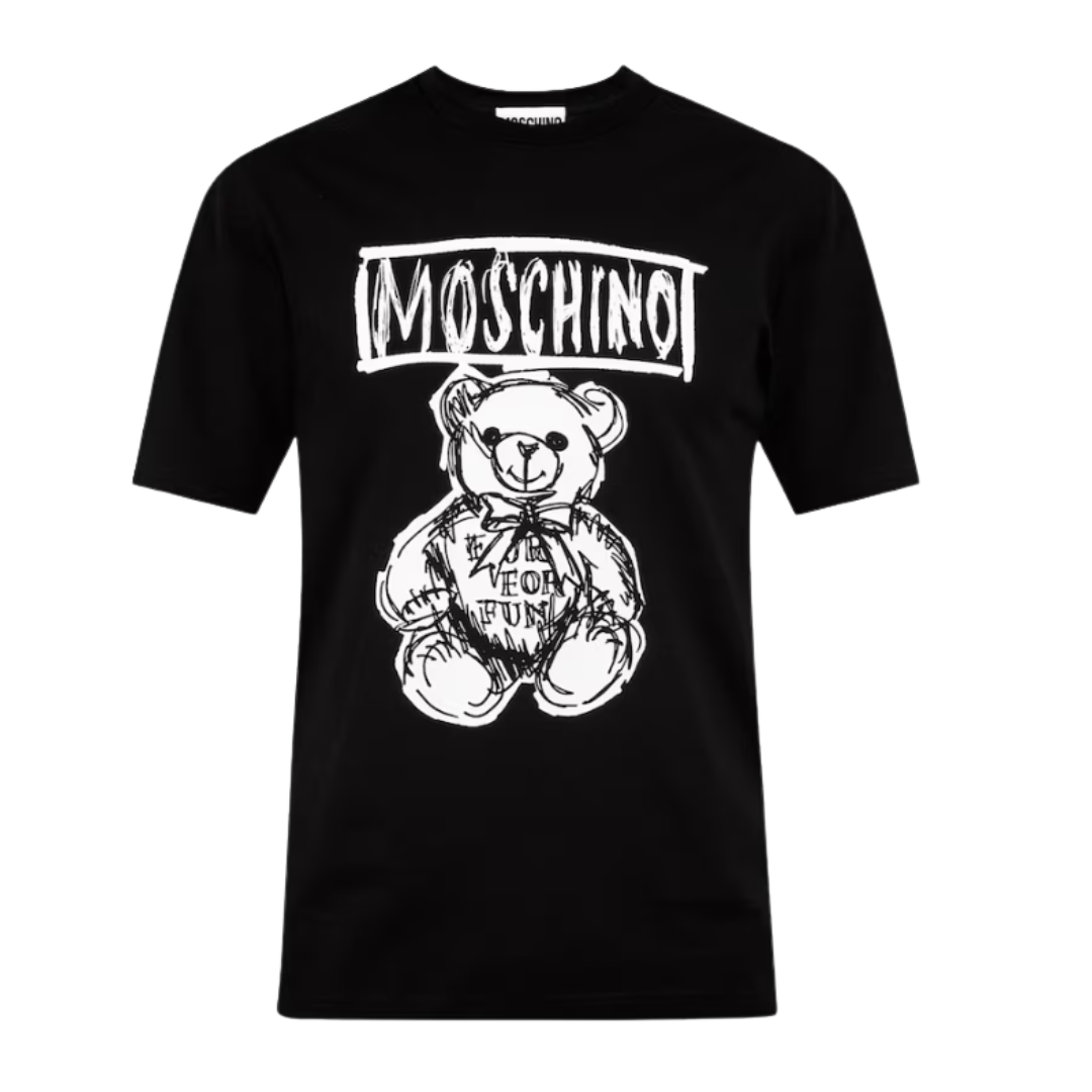 MOSCHINO COUTURE Tシャツ ブラック XSサイズ Moschino Couture Men Black Teddy Printed T-Shirt Price in India